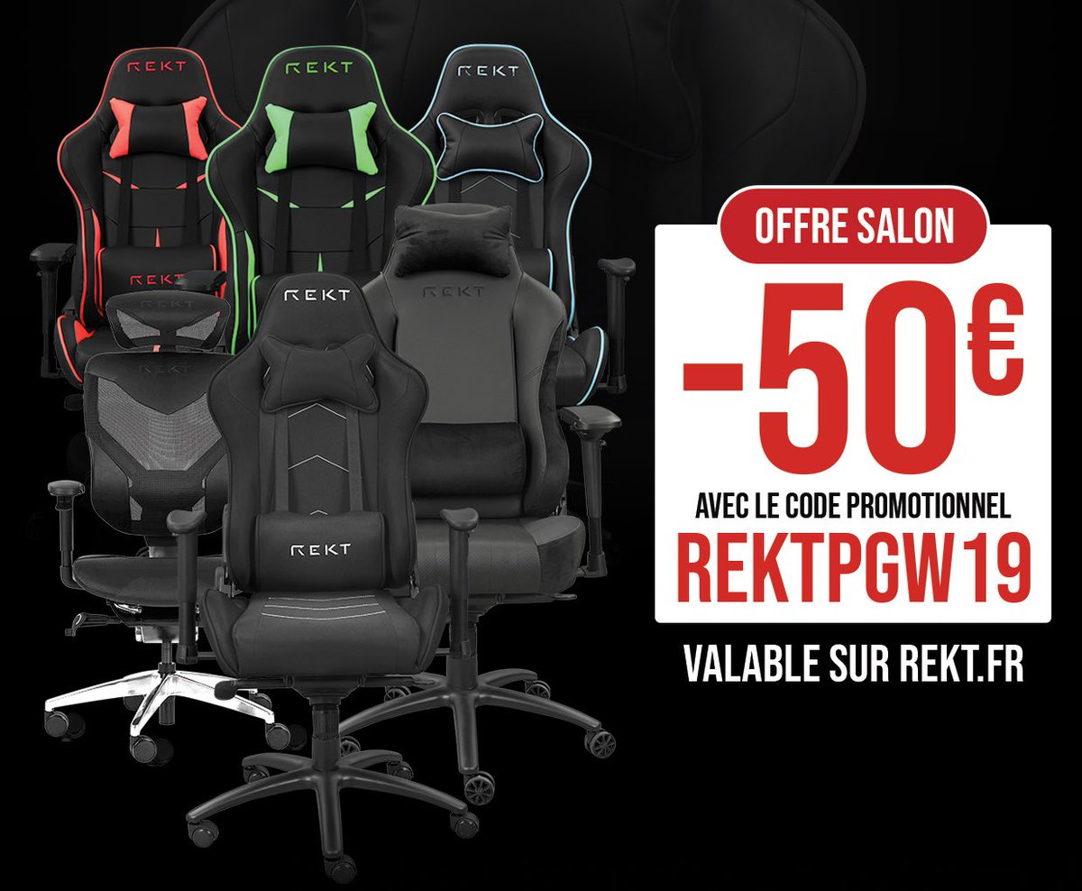 Code promo Rekt - Chaise Gaming