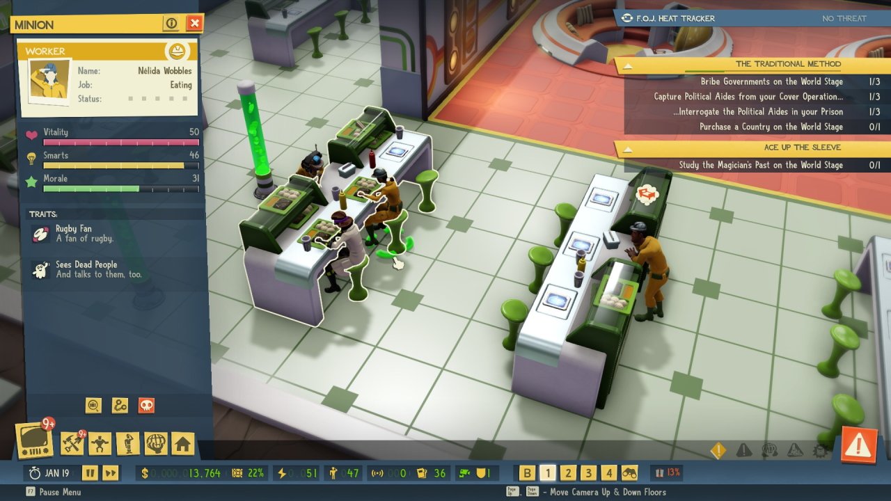 evil genius 2 minion watching traits