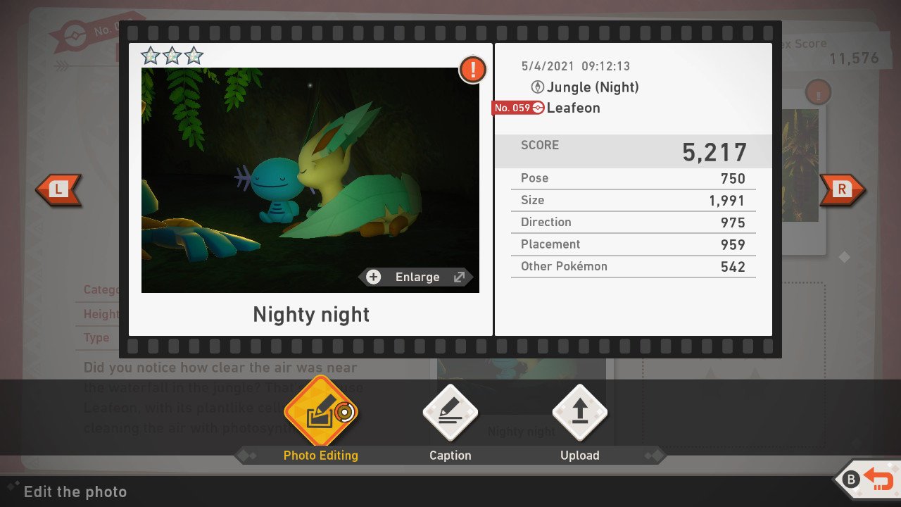 New Pokemon Snap scoring system ratings