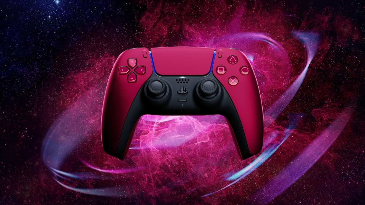 PS5 red controller Dualsense cosmic red design