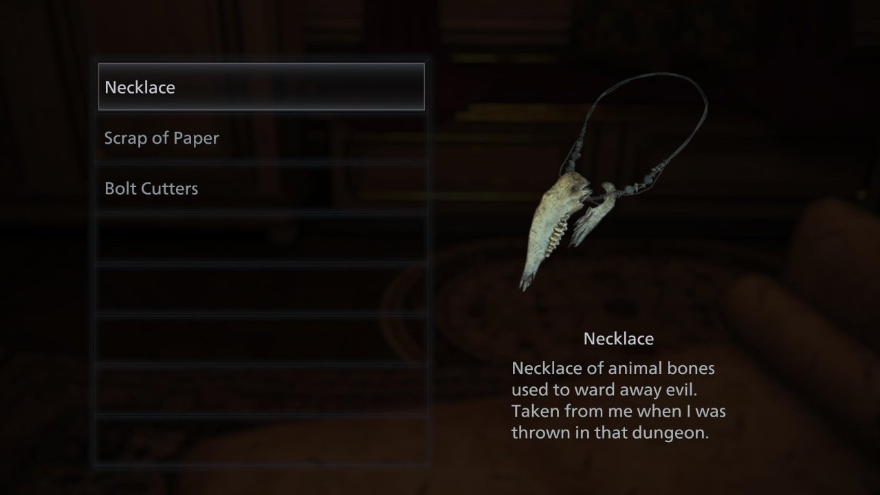 Resident Evil Village Easter eggs ingrids necklace