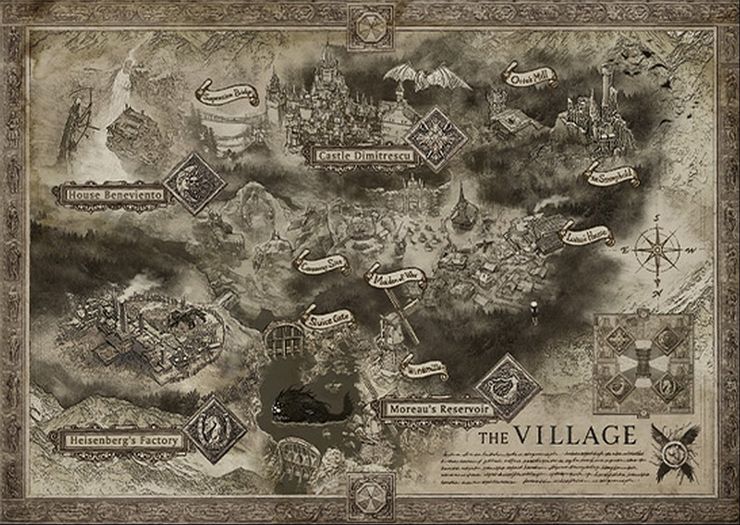 Resident Evil Vilalge map house leaders