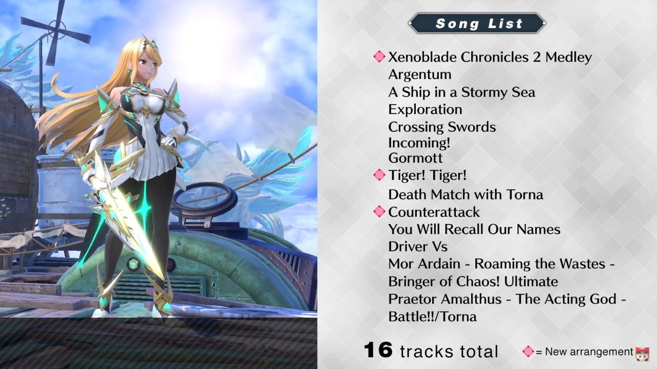 Pyra Mythra Xenoblade Chronicles 2 song list cloud sea of altea