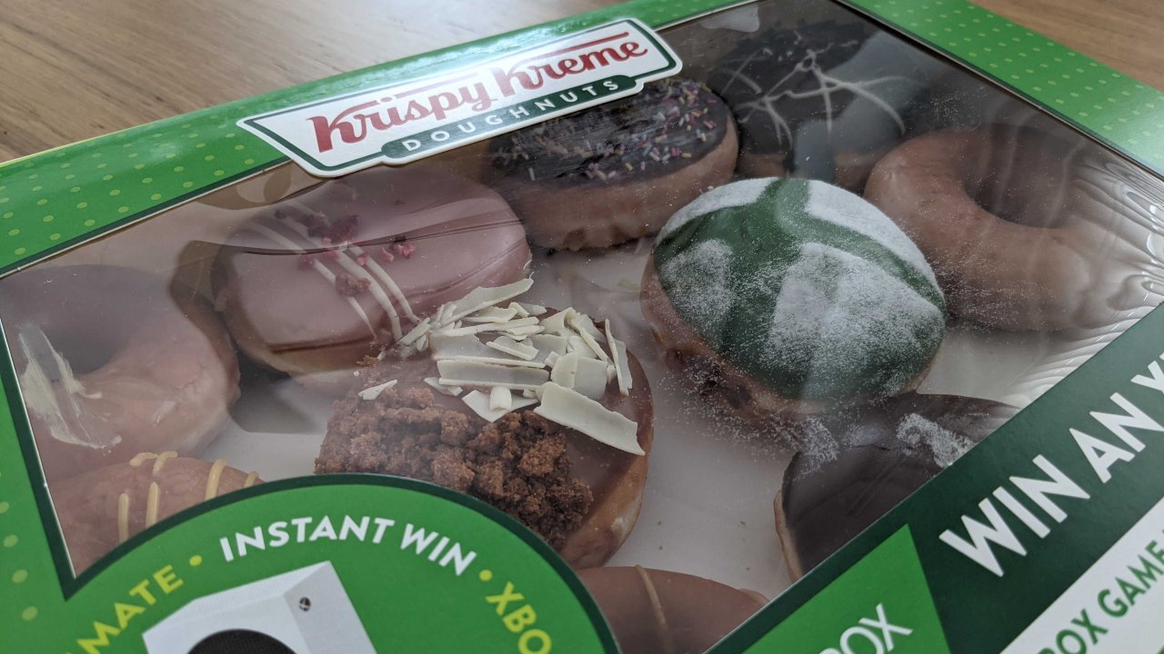 Krispy Kreme Xbox doughnut review box