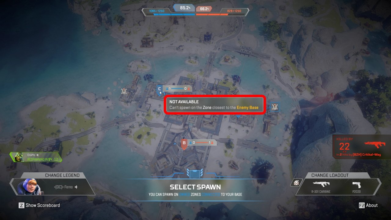 apex legends control mode tips and tricks spawn system