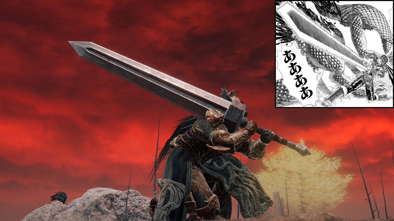 elden ring easter eggs berserk guts greatsword dragon slayer