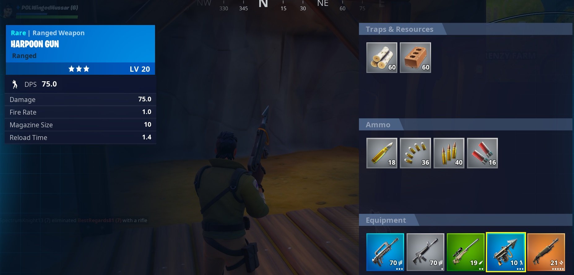 The Harpoon Gun is a Rare item in Fortnite that lets you instantly catch fish and is capable of dealing 75 damage to enemy players.