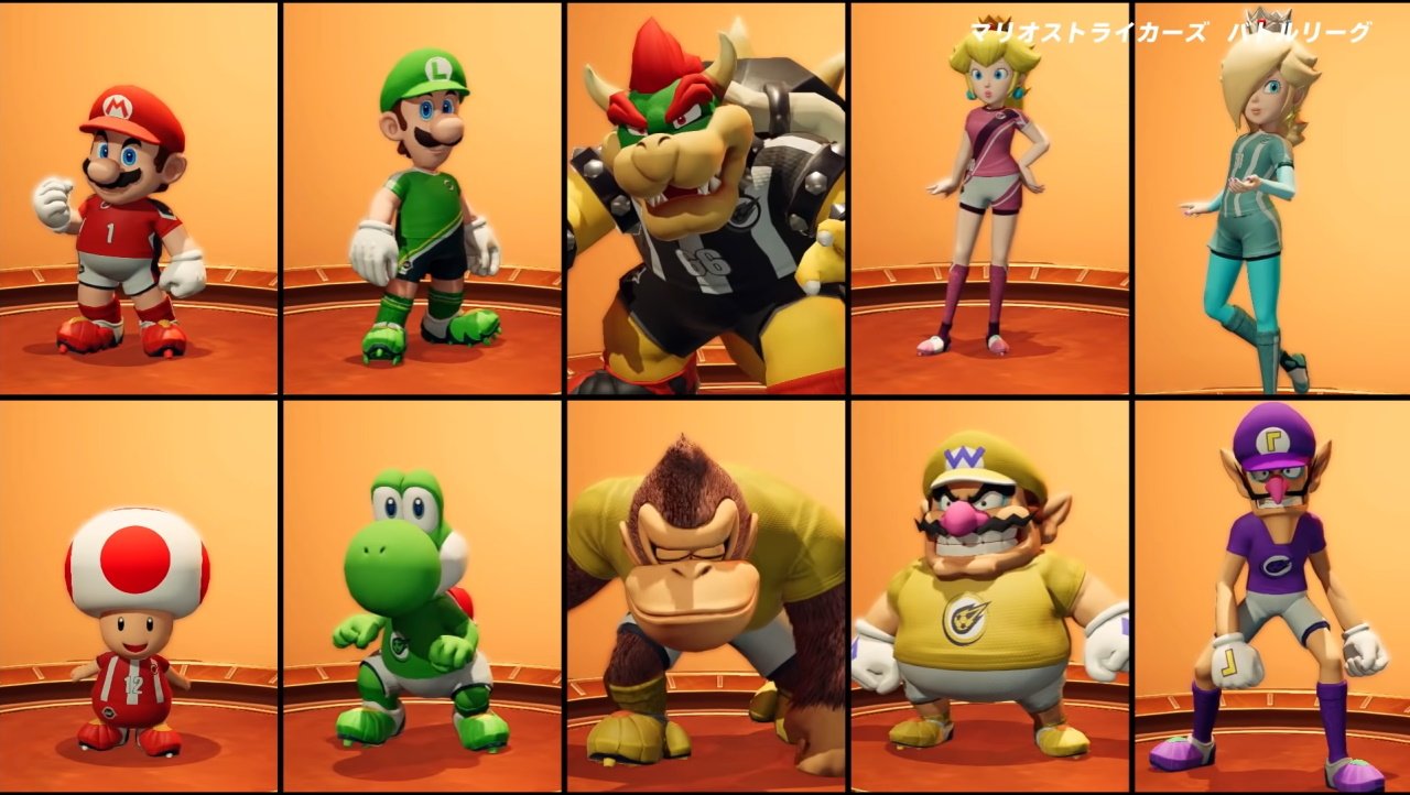 Mario Strikers Battle League character roster