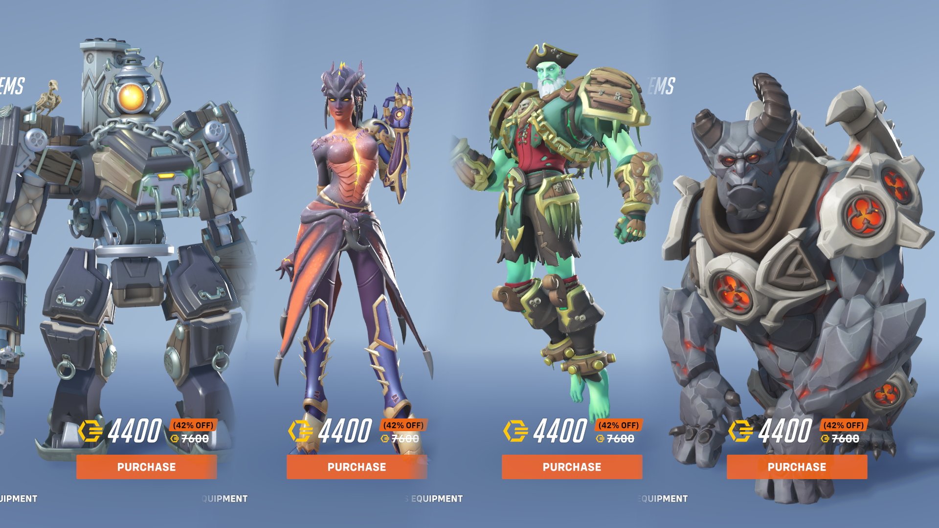 Overwatch 2 halloween 2022 skins bastion symmetra dragon sigma winston