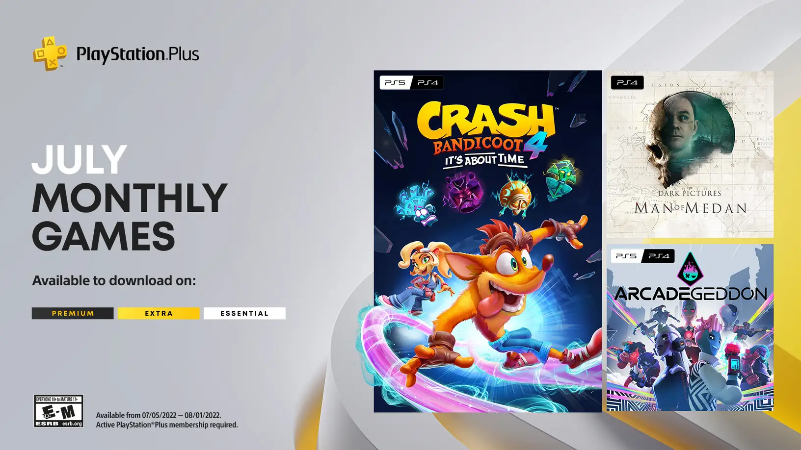 PS Plus games July 2022 when are they available - an image showing the new PS PLus game for July