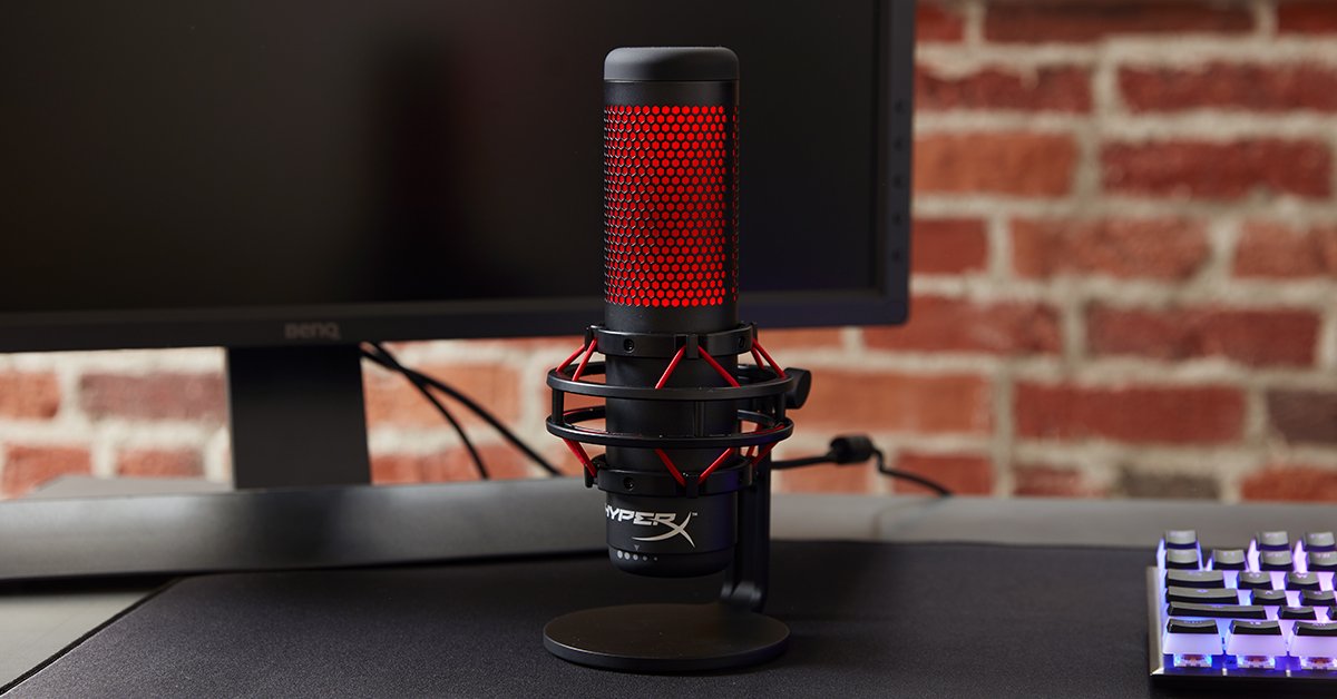 The HyperX Quadcast Microphone.
