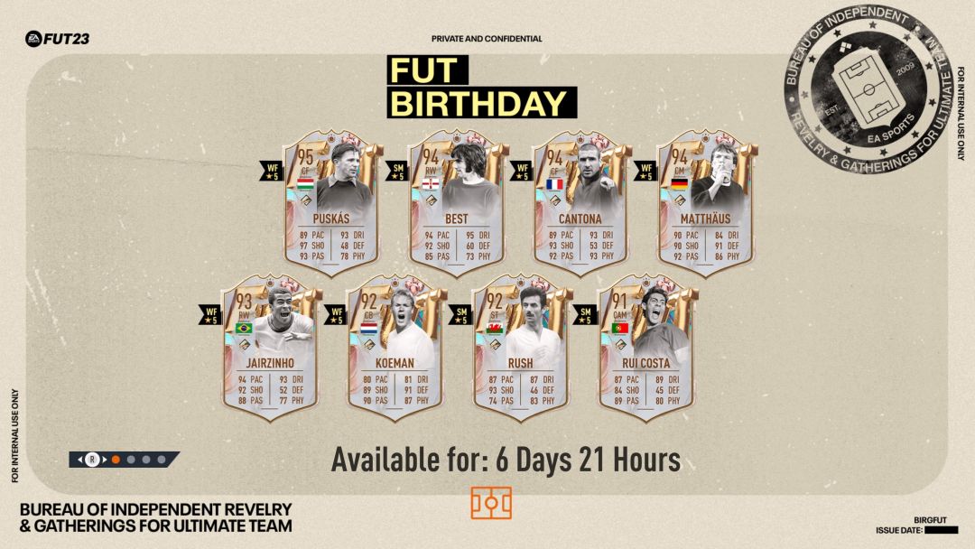 Suivi des jetons FUT Birthday de FIFA 23 et liste complète des récompenses- img