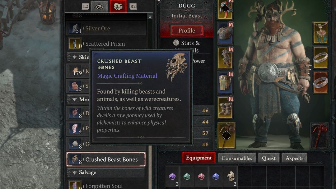 Comment obtenir des Os de Bête Ecrasés pour Diablo 4- img