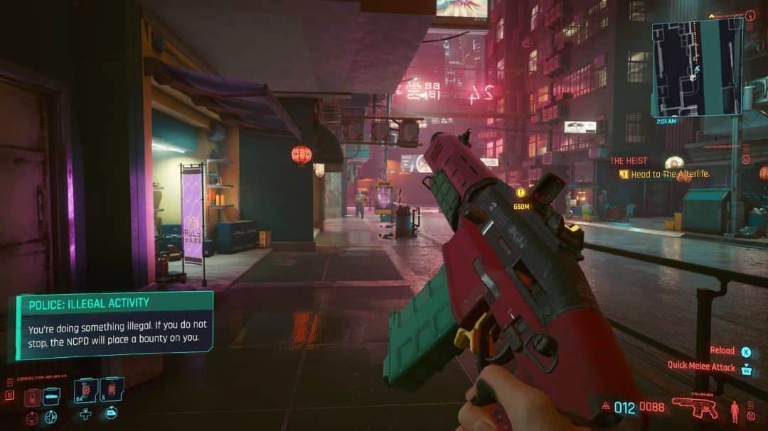Comment ranger son arme dans Cyberpunk 2077 et ne plus enfreindre la loi ?- img
