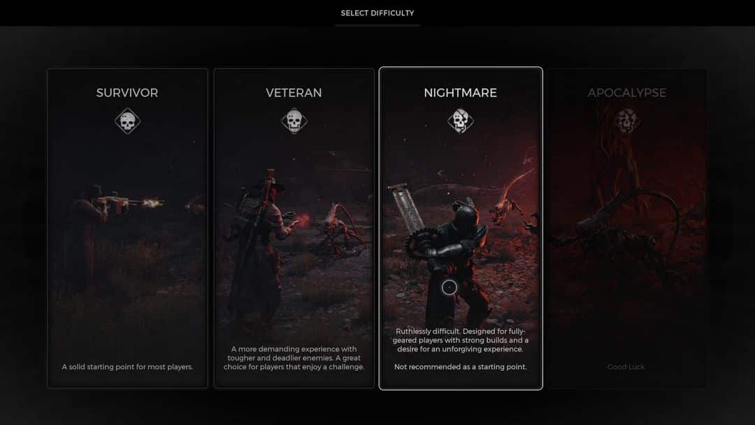 Comment changer le niveau de difficulté de Remnant 2 et recommencer la campagne- img