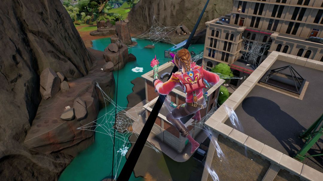 Comment utiliser les rebonds de Spider-Man dans Fortnite pour attraper une tyrolienne ?- img
