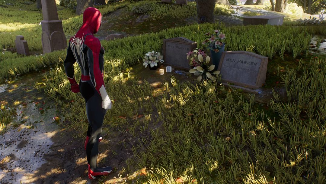 Où se rendre sur la tombe de Tante May dans Marvel's Spider-Man 2- img