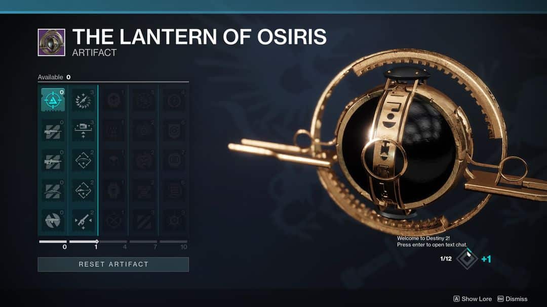 Comment obtenir l'artefact Lanterne d'Osiris dans Destiny 2 : Season of Dawn ?- img