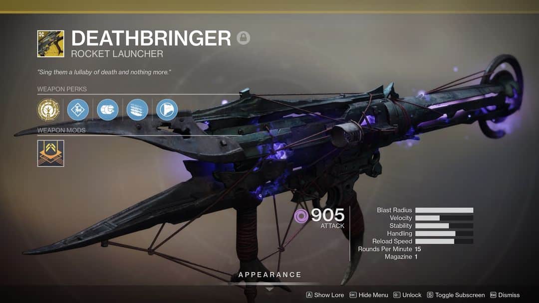 Deathbringer Destiny 2 : Comment obtenir le lance-roquettes exotique Deathbringer dans Shadowkeep ?- img