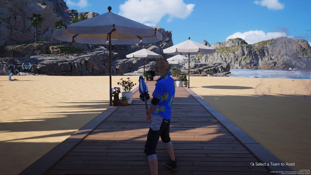 Qui aider sur la plage dans Final Fantasy 7 Rebirth ?- img