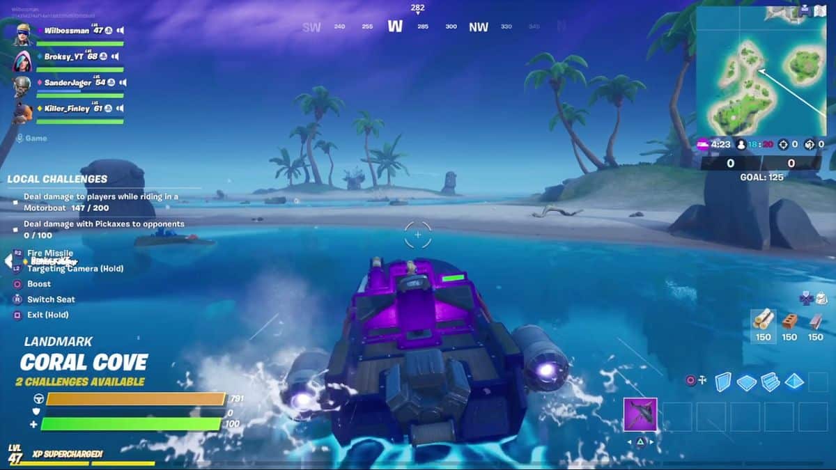 Comment visiter Coral Cove, Stack Shack et Crash Site sans nager dans Fortnite ?- img