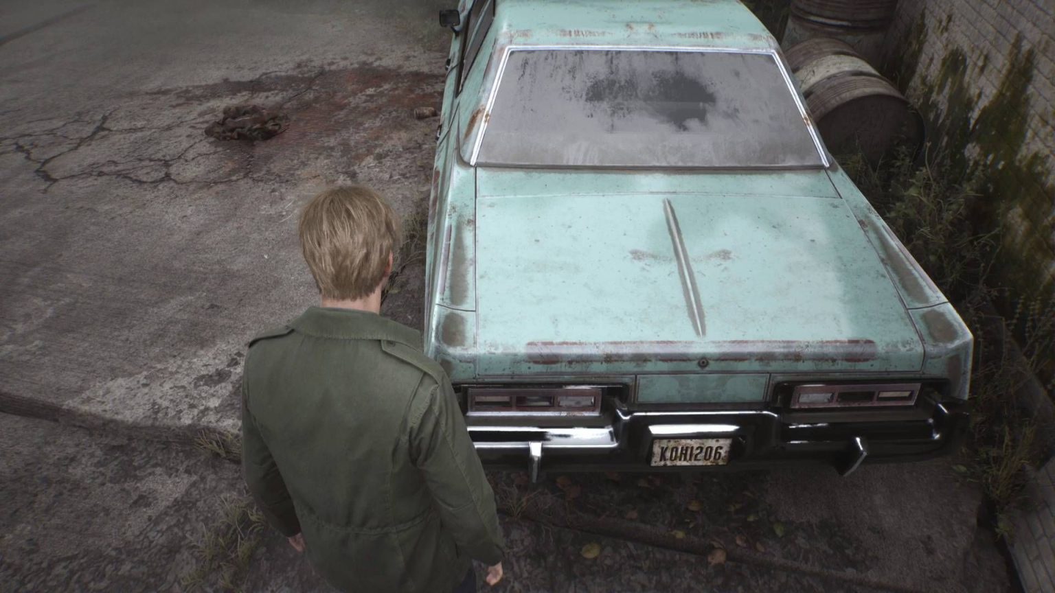 Où trouver la voiture bleu verdâtre dans Silent Hill 2 Remake ?- img